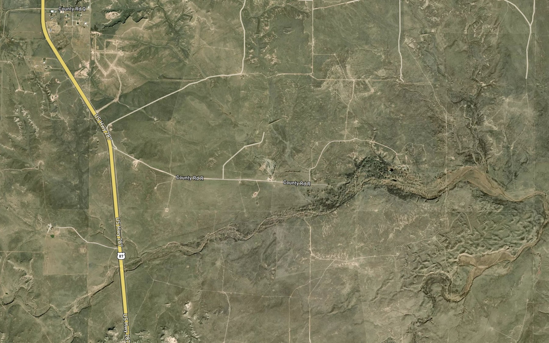 Satellite map of the Coon Lake