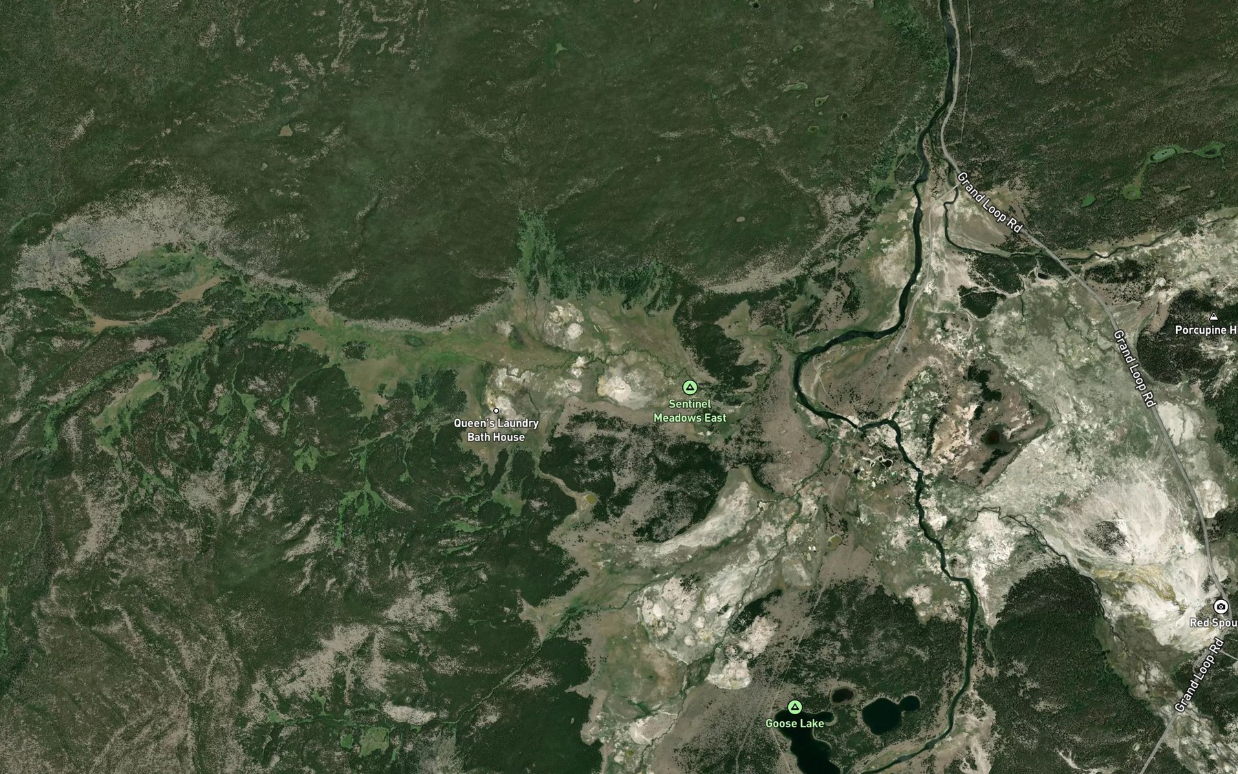Satellite map of the Mound Spring