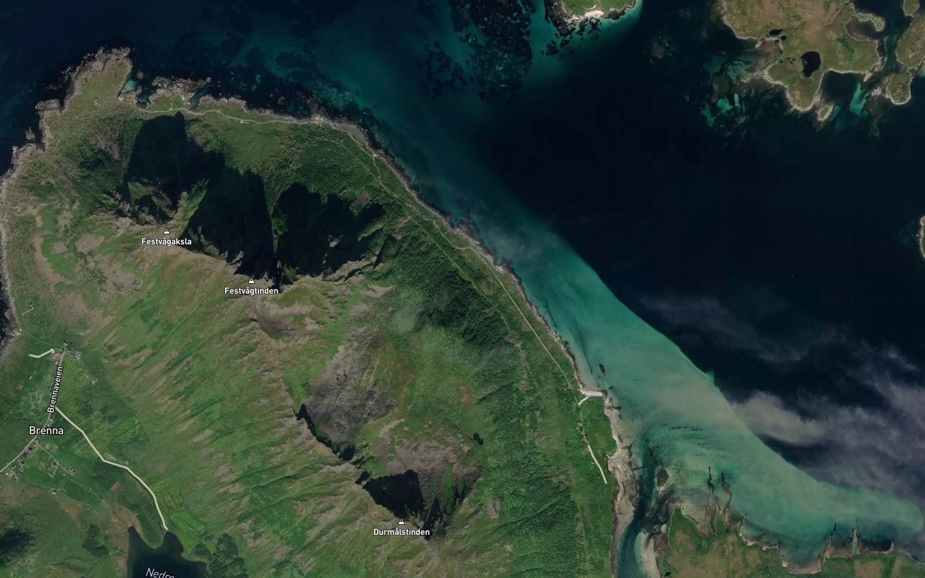 Satellite map of the Kvanntoelva