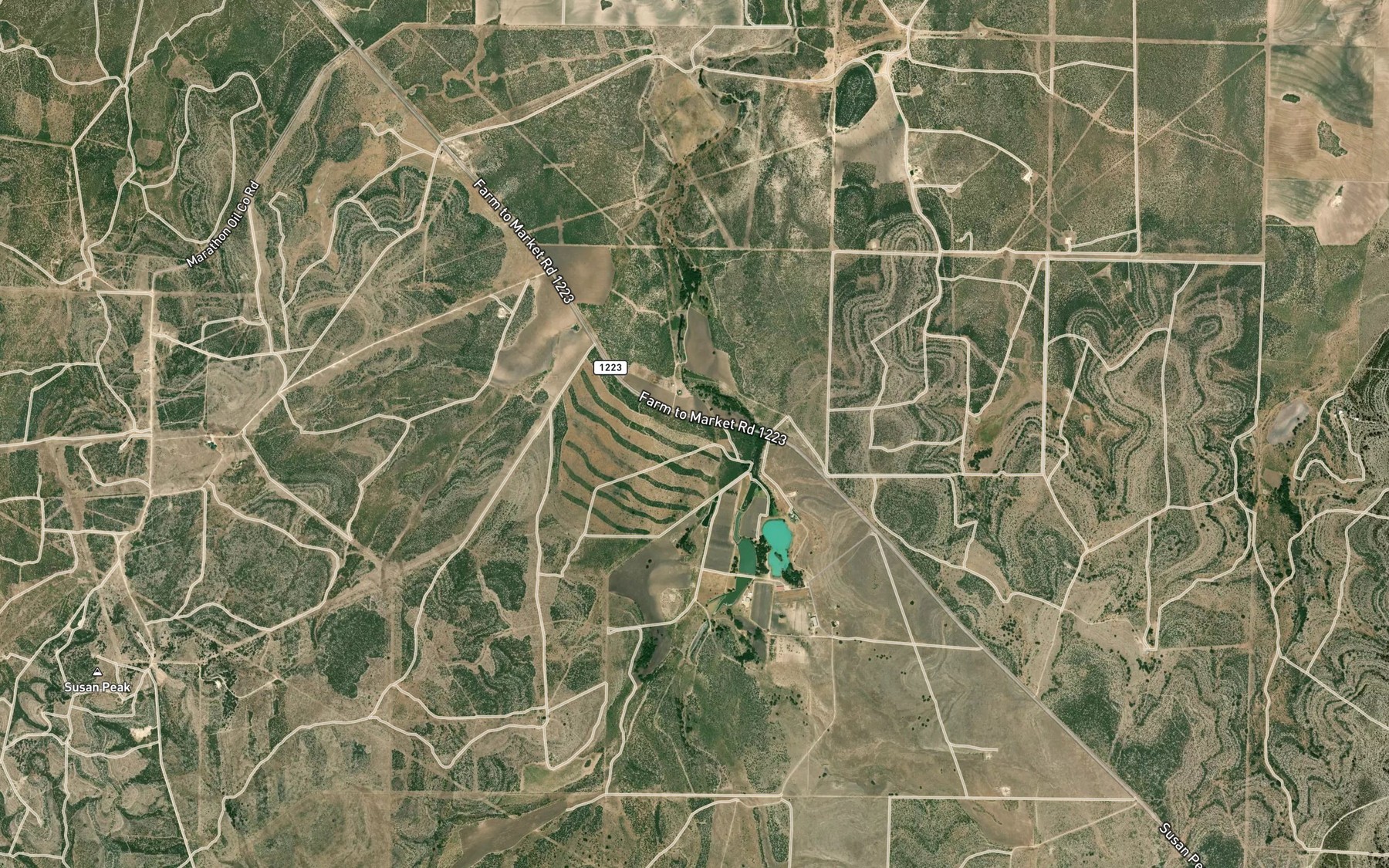Satellite map of the Lipan Spring
