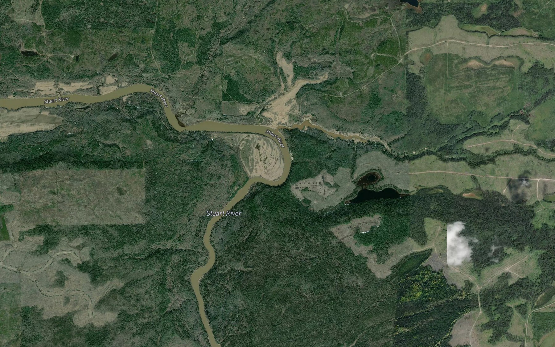 Satellite map of the Mandalay Creek