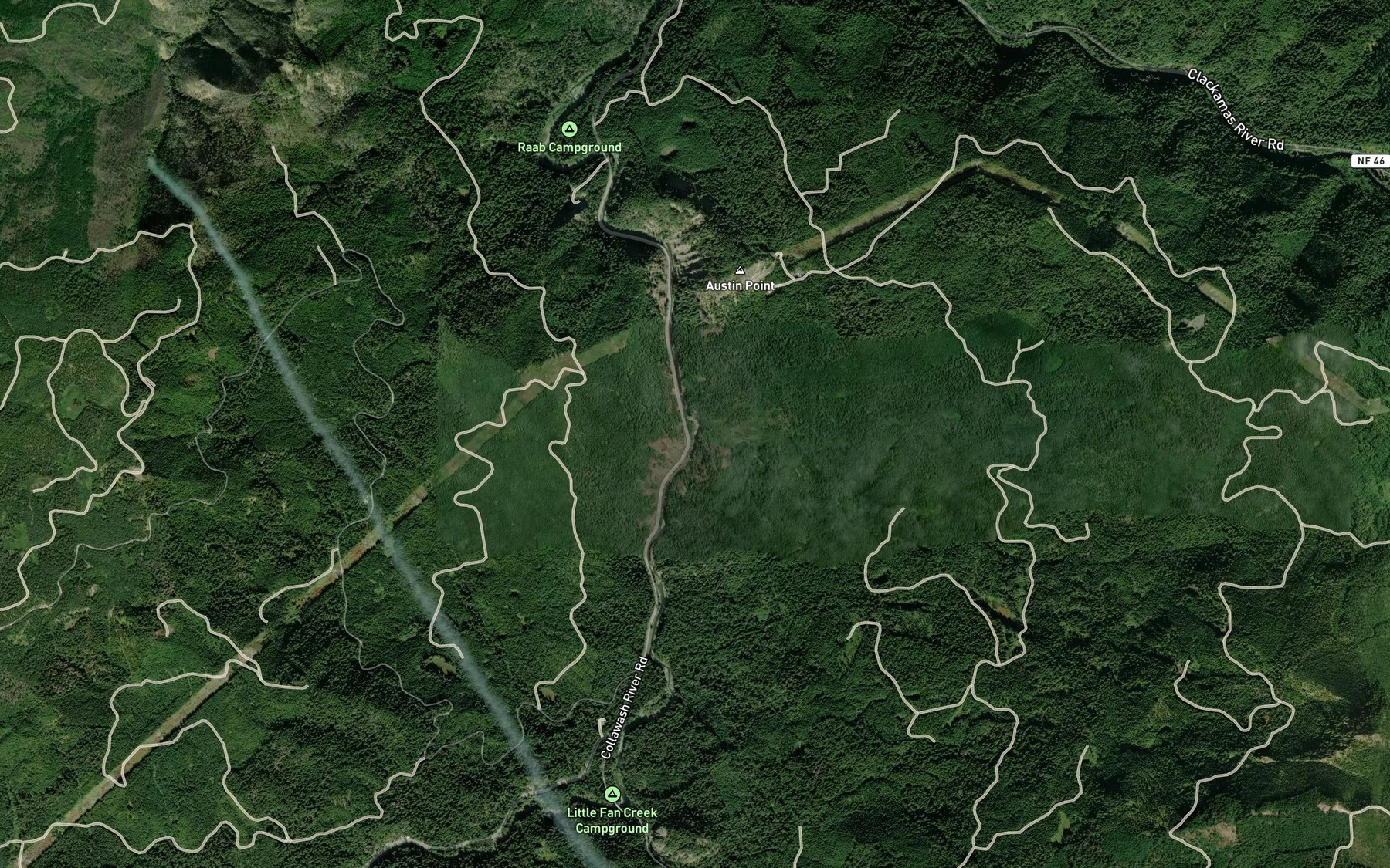 Satellite map of the Sluice Creek