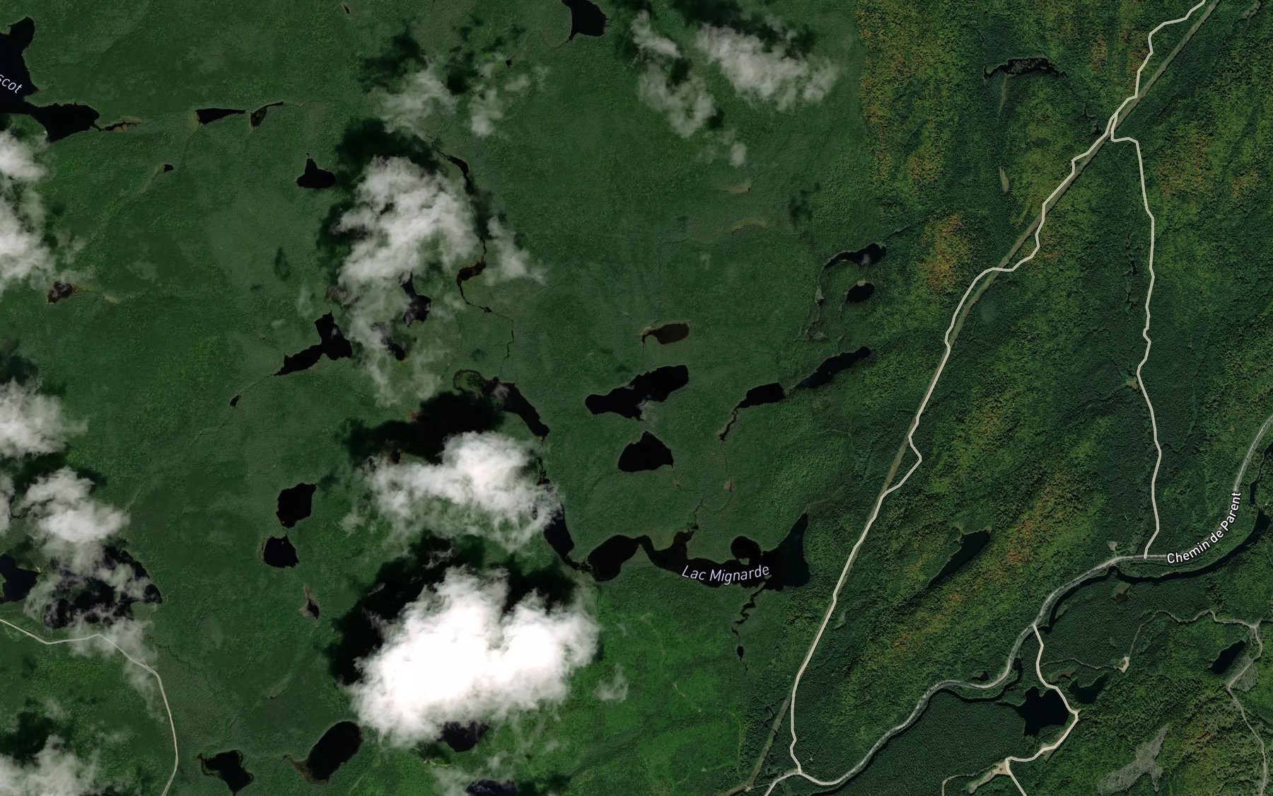 Satellite map of the Lac Arthur