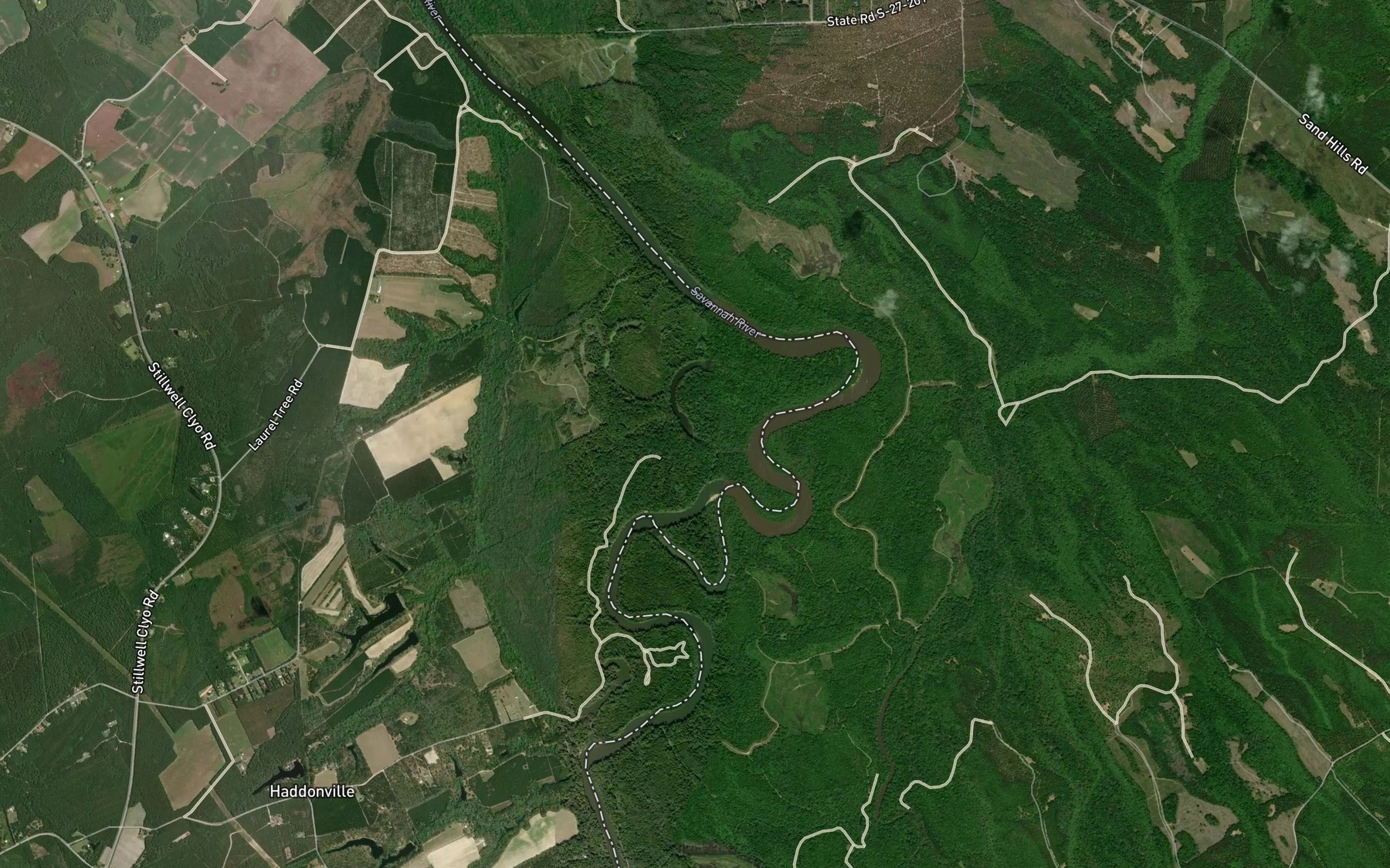 Satellite map of the Old River