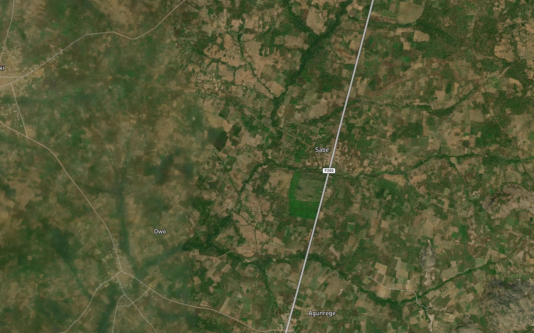 Satellite map of the River Sabe