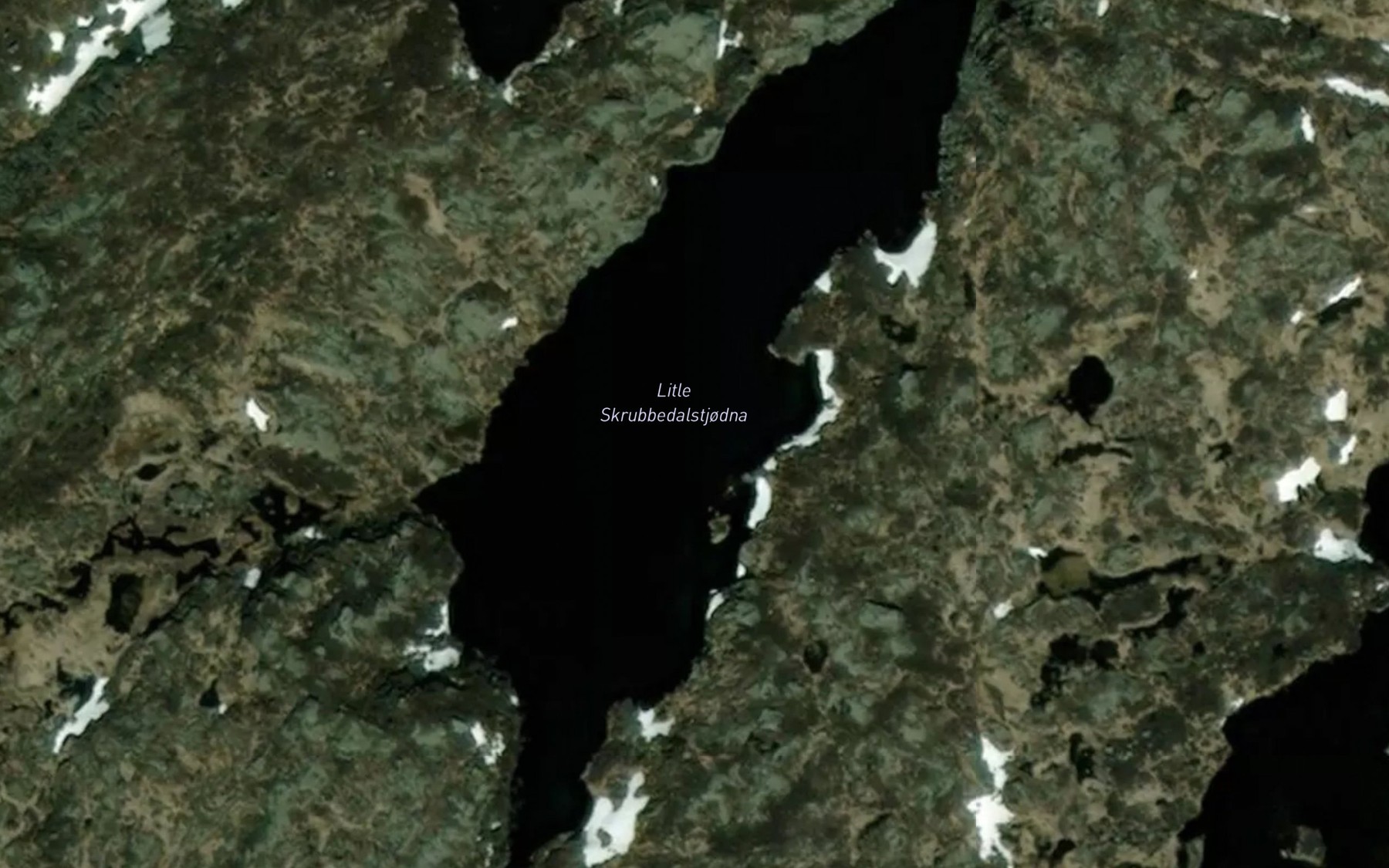 Satellite map of the Litle Skrubbedalstjodna