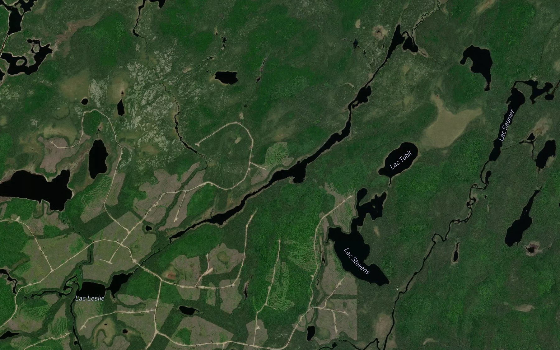 Satellite map of the Lac Le Breton