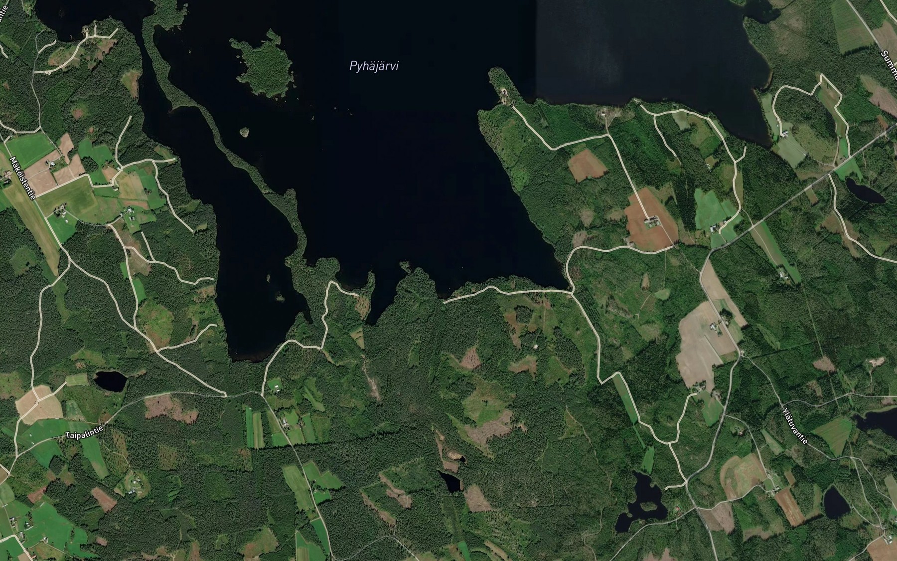 Satellite map of the Hiekanlahti