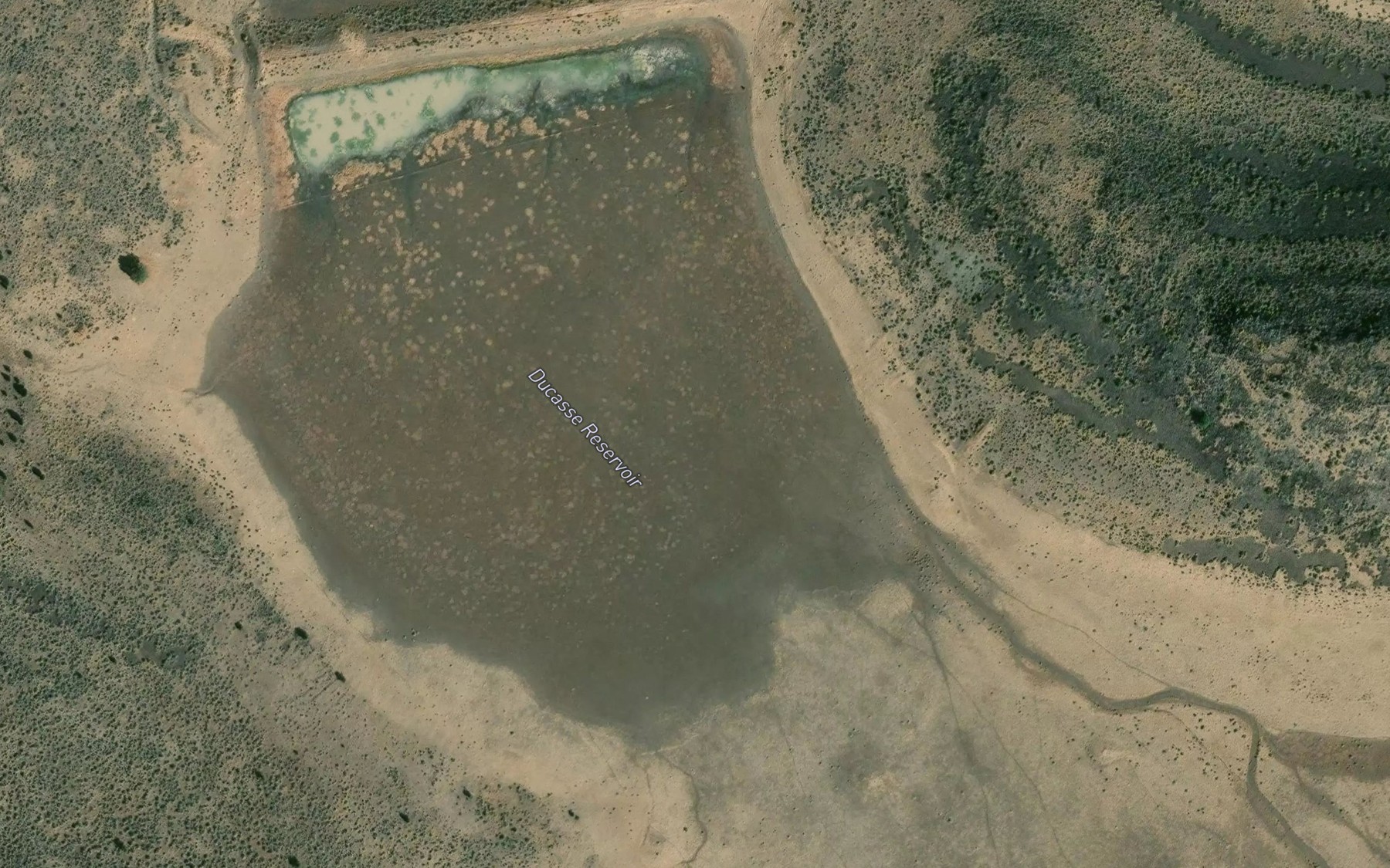 Satellite map of the Ducasse Reservoir