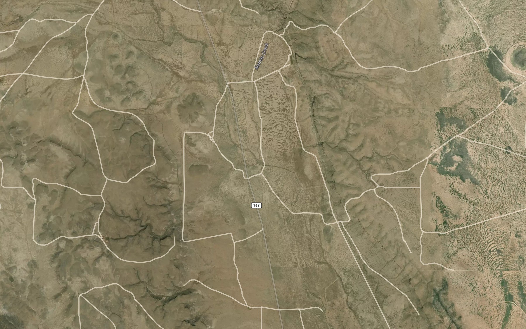 Satellite map of the Savcito Creek