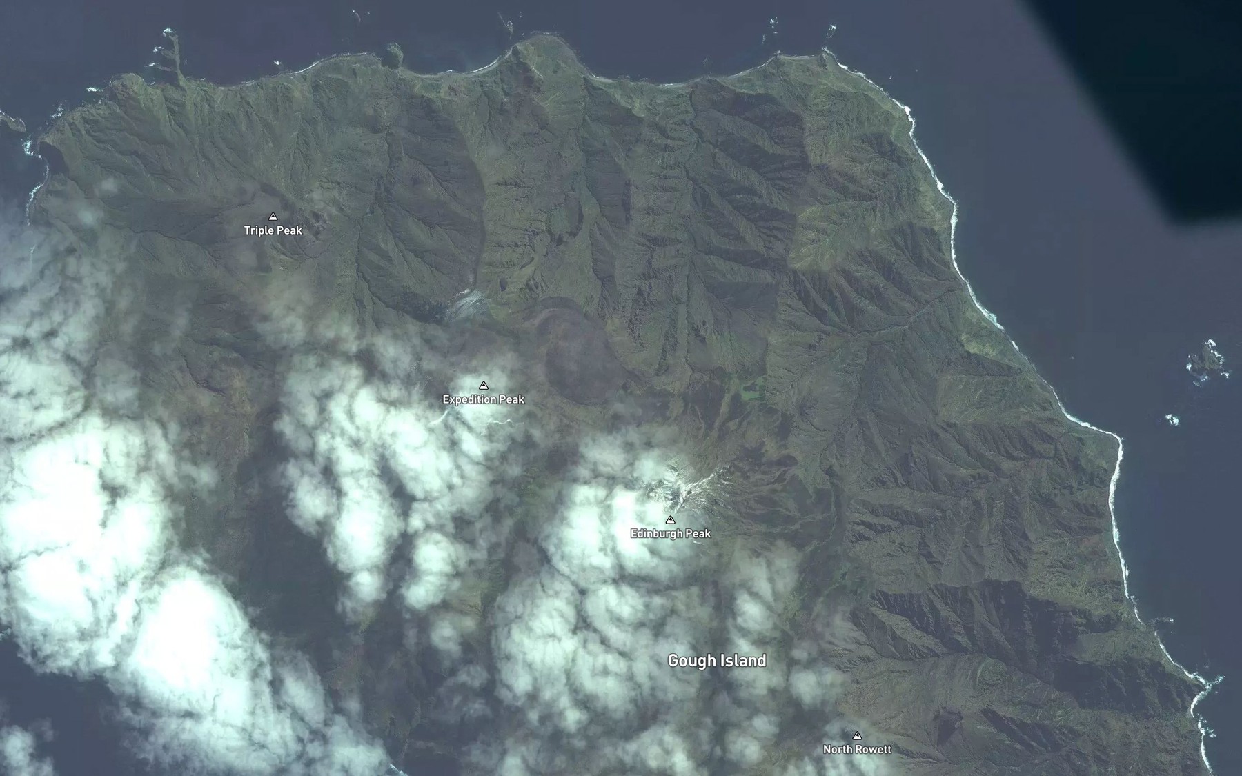 Satellite map of the North East Reef
