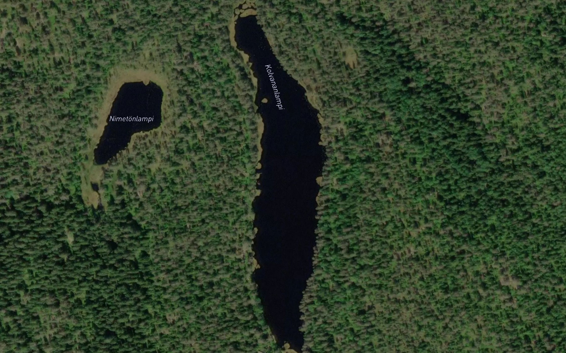 Satellite map of the Kolvananlampi