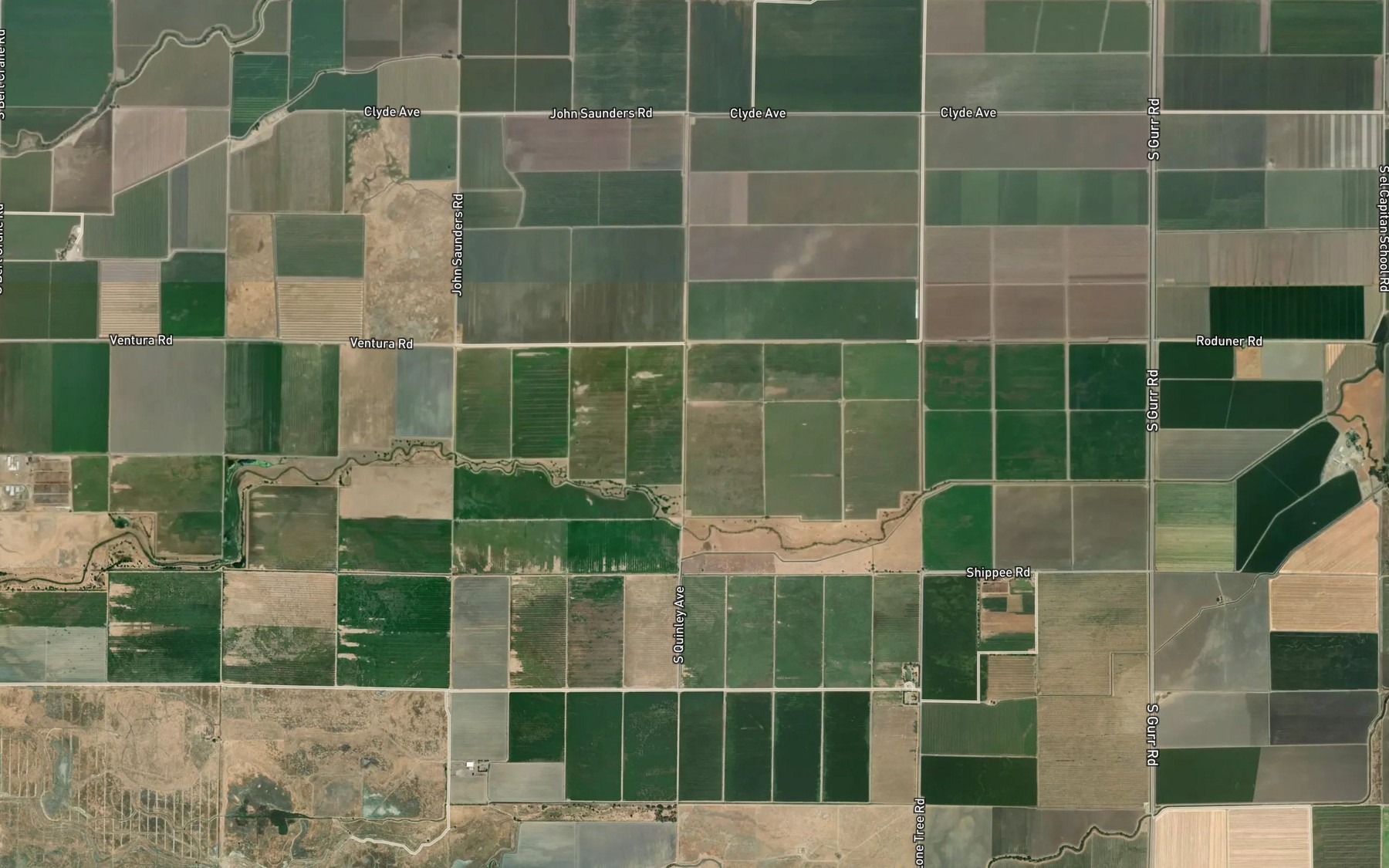 Satellite map of the Steiner Drain