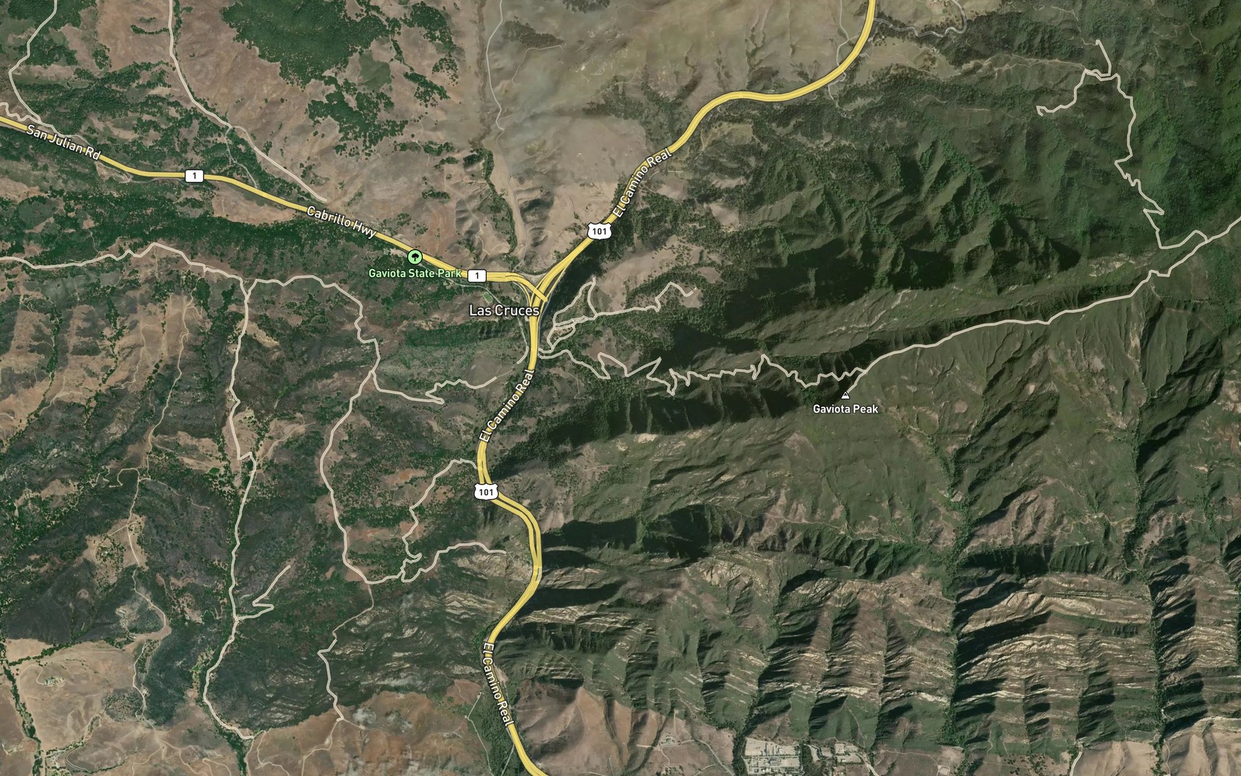 Satellite map of the Hot Springs