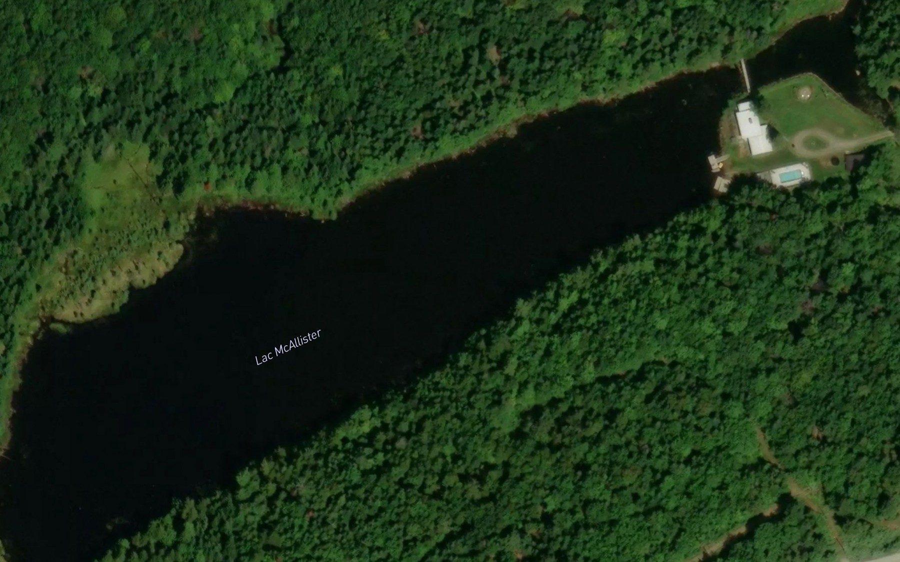 Satellite map of the Lac McAllister