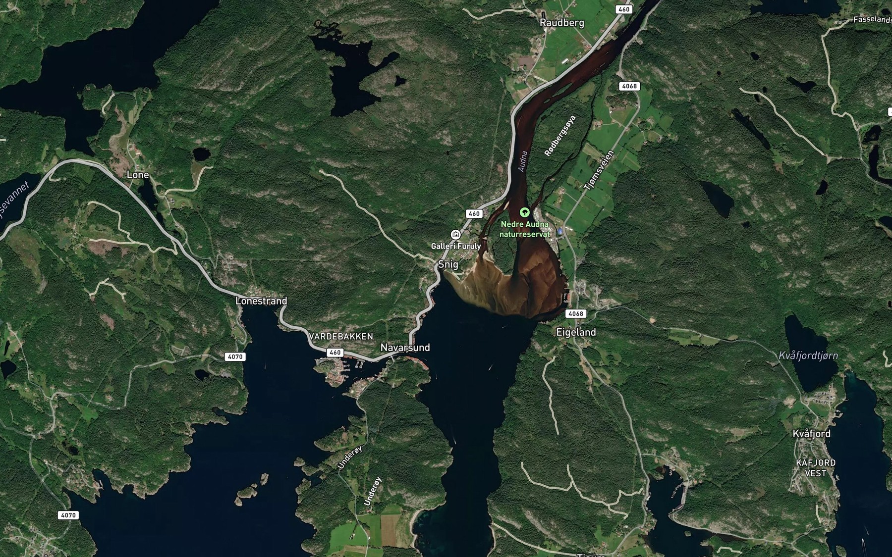 Satellite map of the Snigsbugta