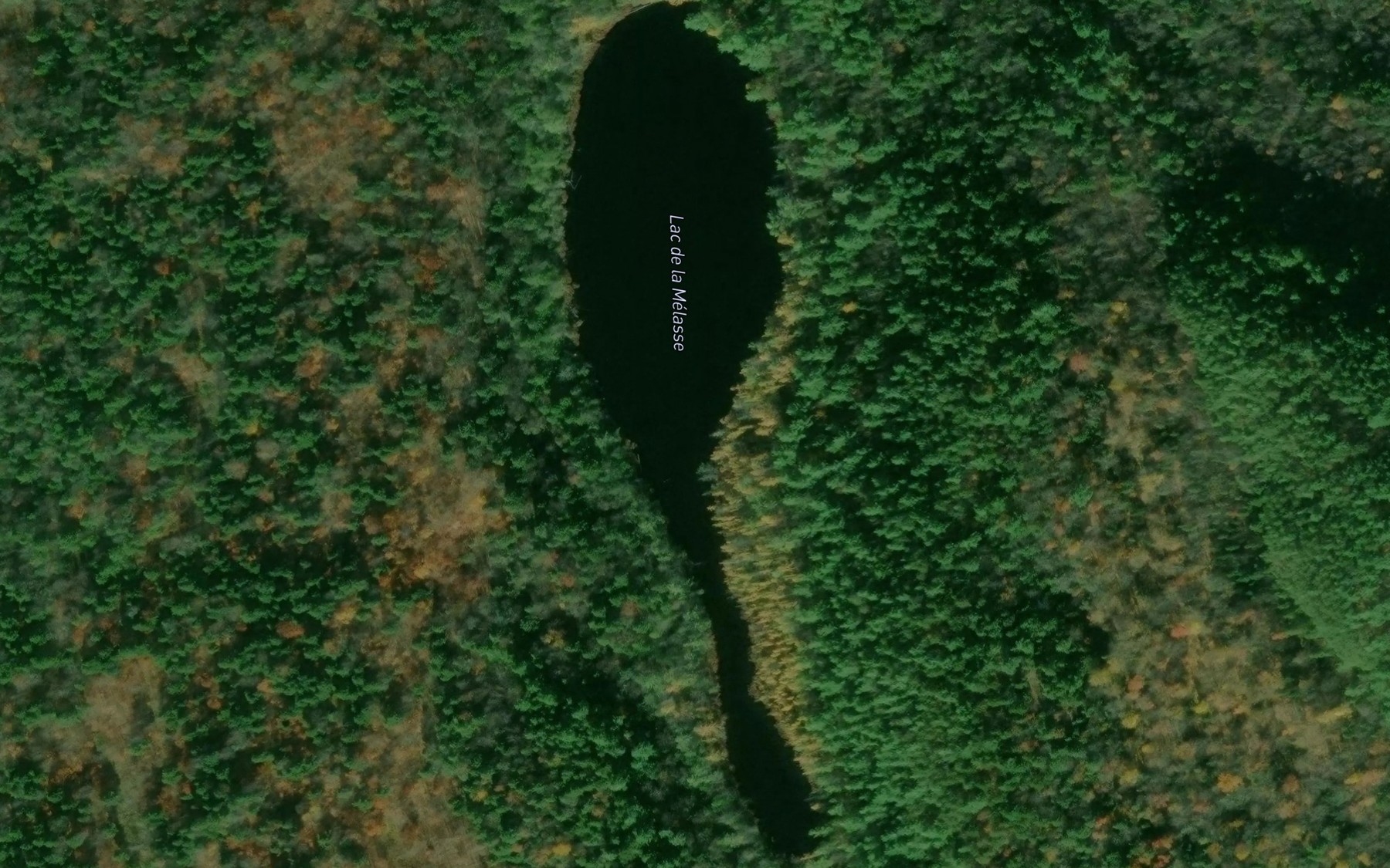 Satellite map of the Lac de la Melasse