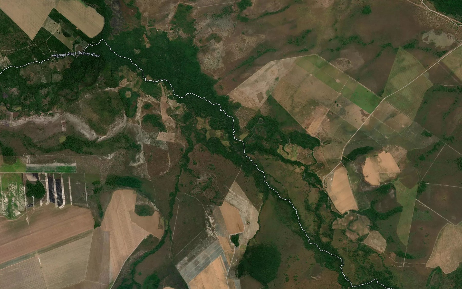 Satellite map of the Corrego Grotao