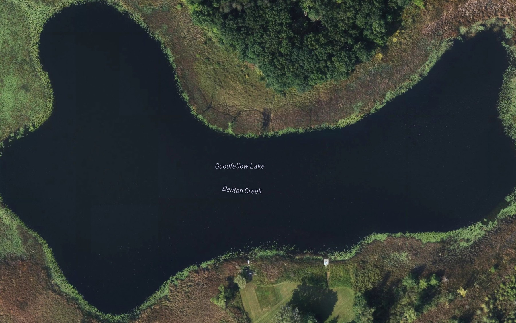 Satellite map of the Goodfellow Lake