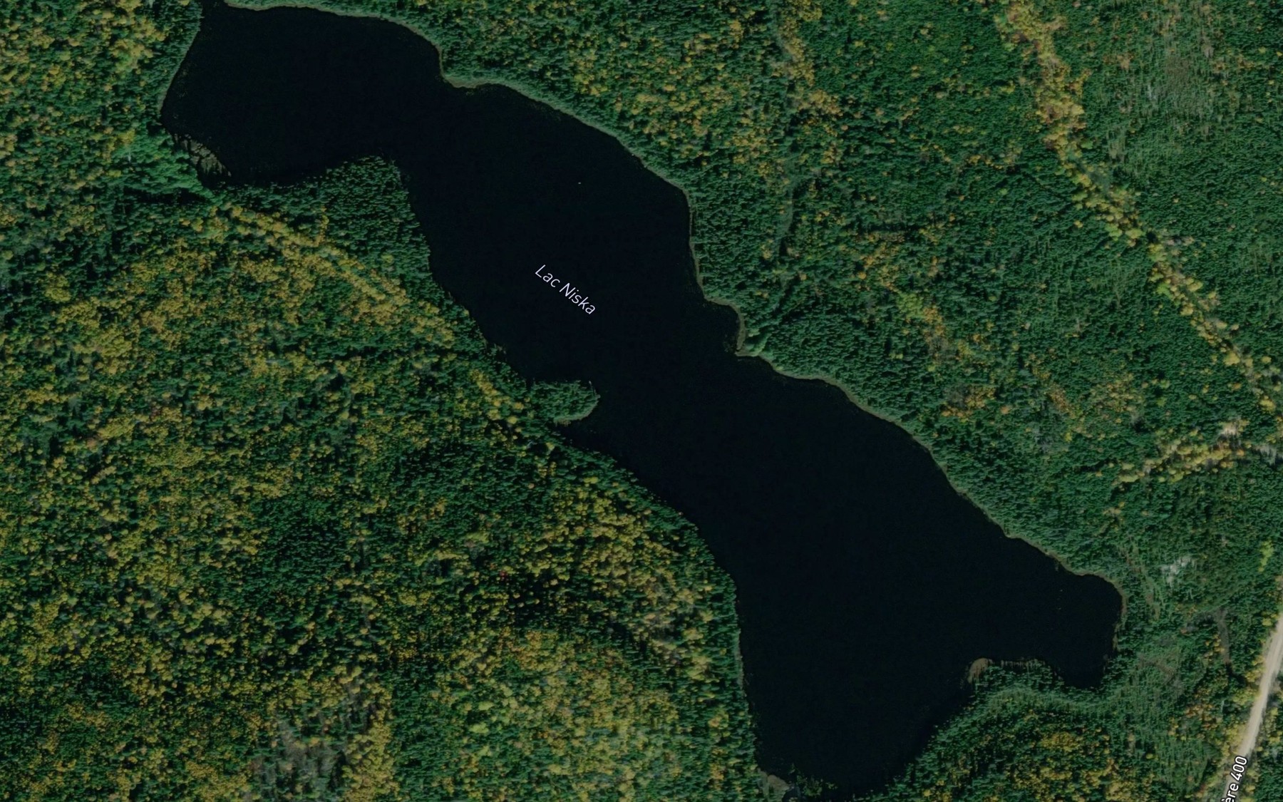 Satellite map of the Lac Niska