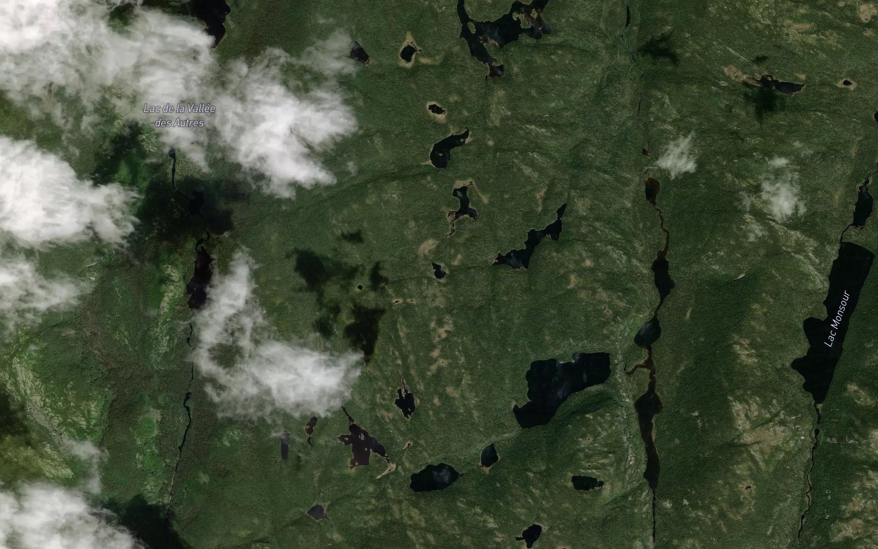 Satellite map of the Lac Feuilly