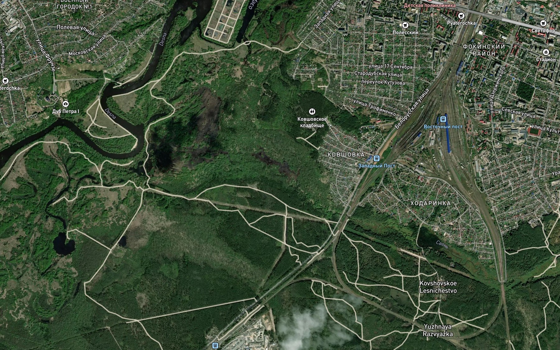 Satellite map of the Sven'