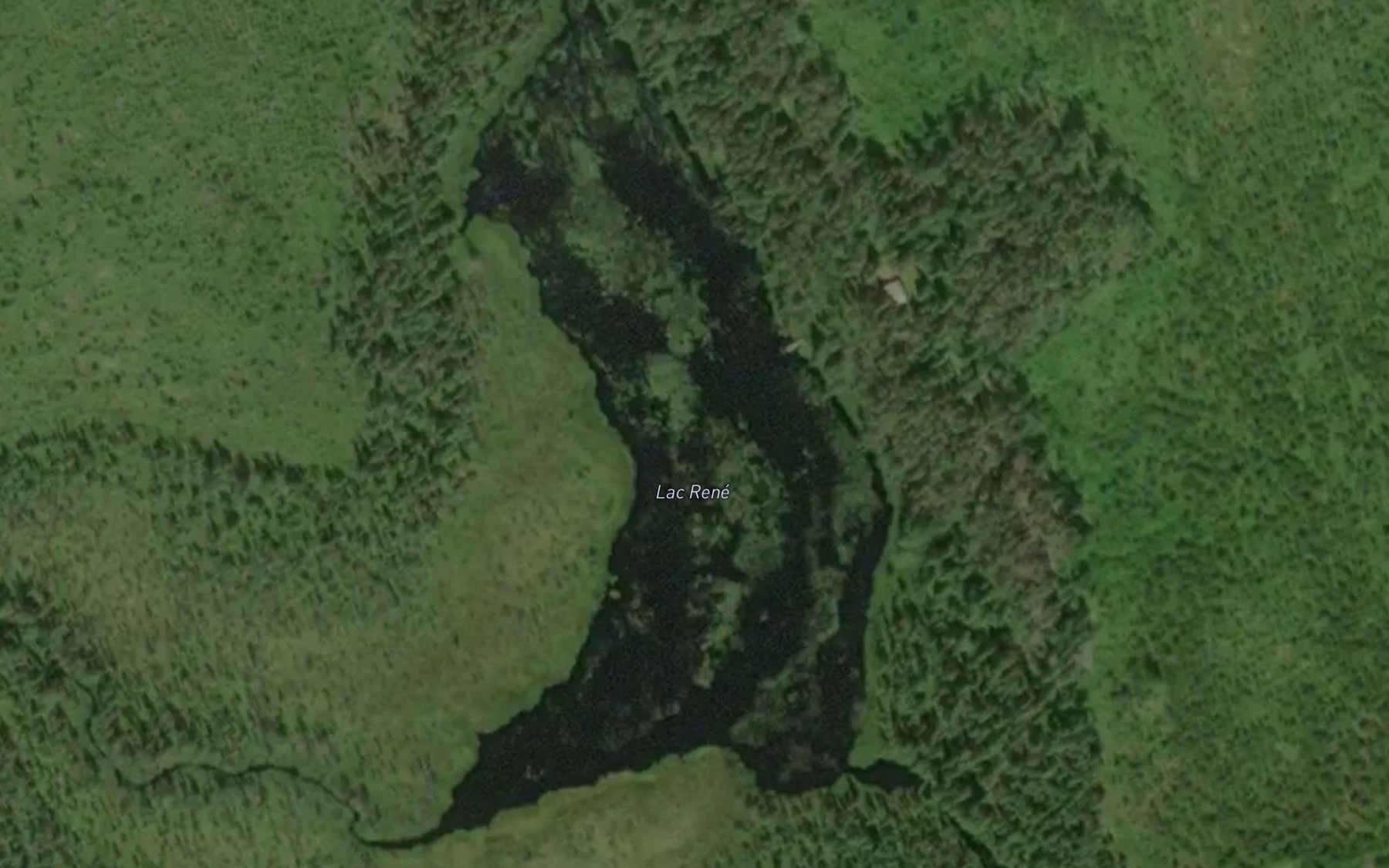 Satellite map of the Lac Rene