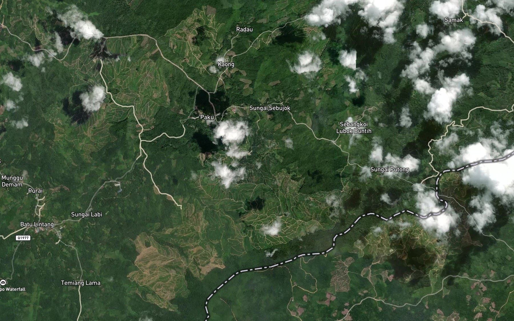 Satellite map of the Sungai Ubat Mit