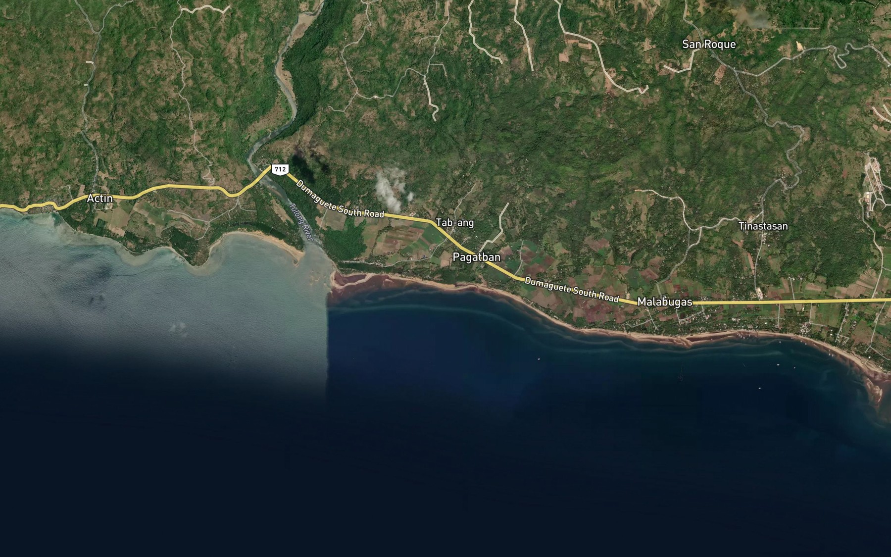 Satellite map of the Tab-ang Lake