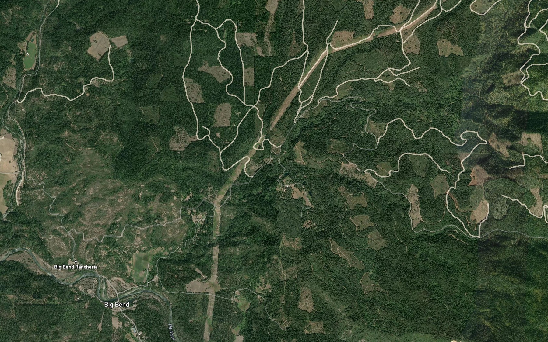 Satellite map of the East Fork Nelson Creek
