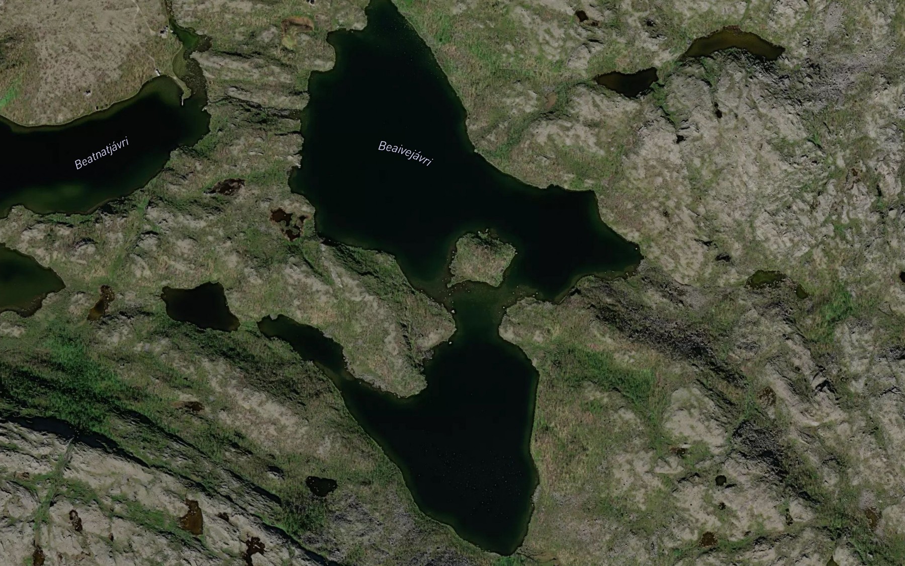 Satellite map of the Baeivejavri