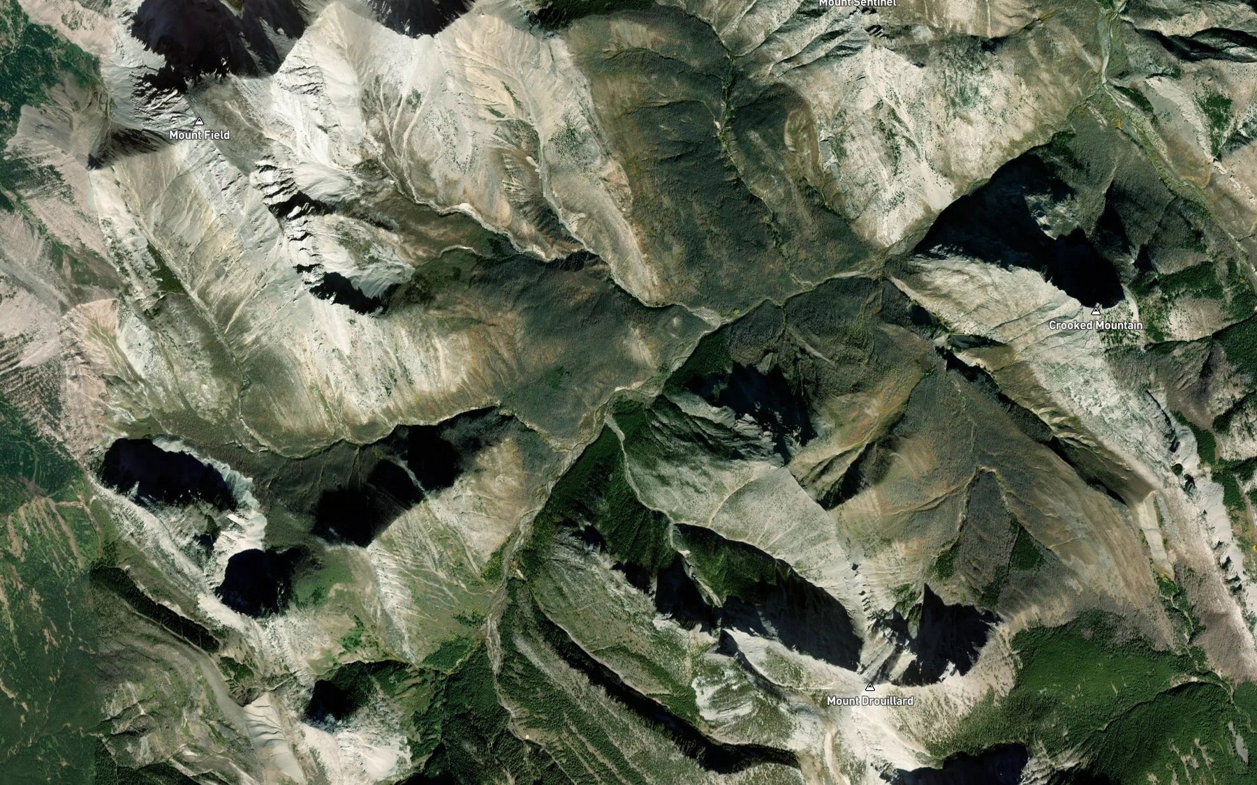 Satellite map of the Spike Creek