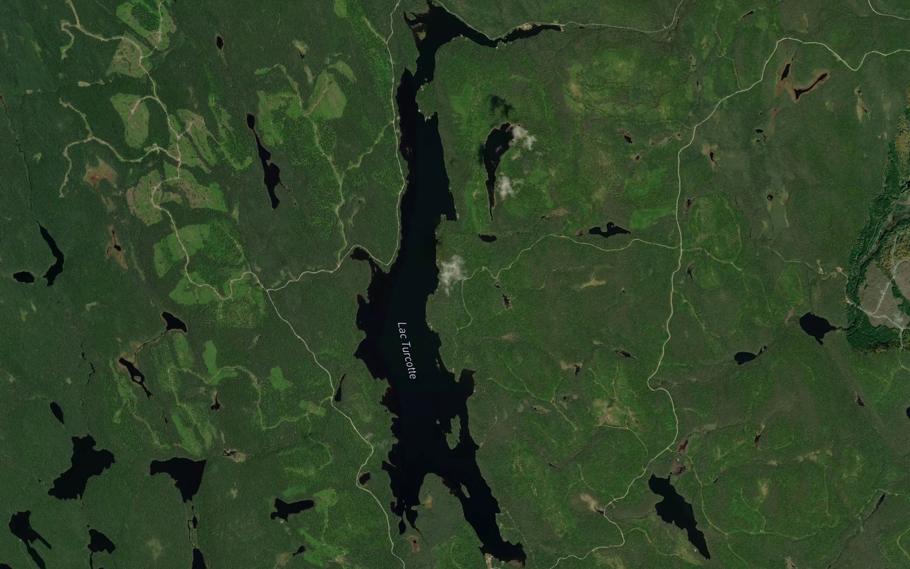 Satellite map of the Lac Turcotte