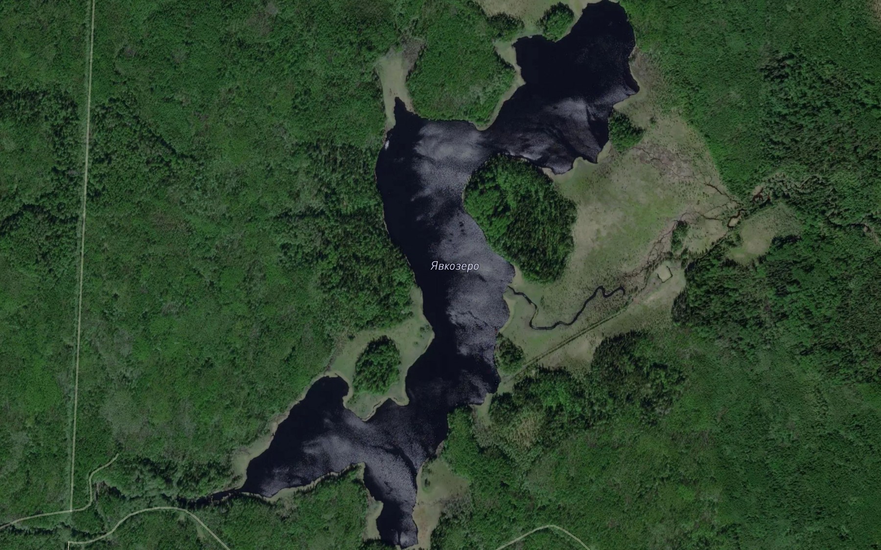 Satellite map of the Ozero Yavkozero