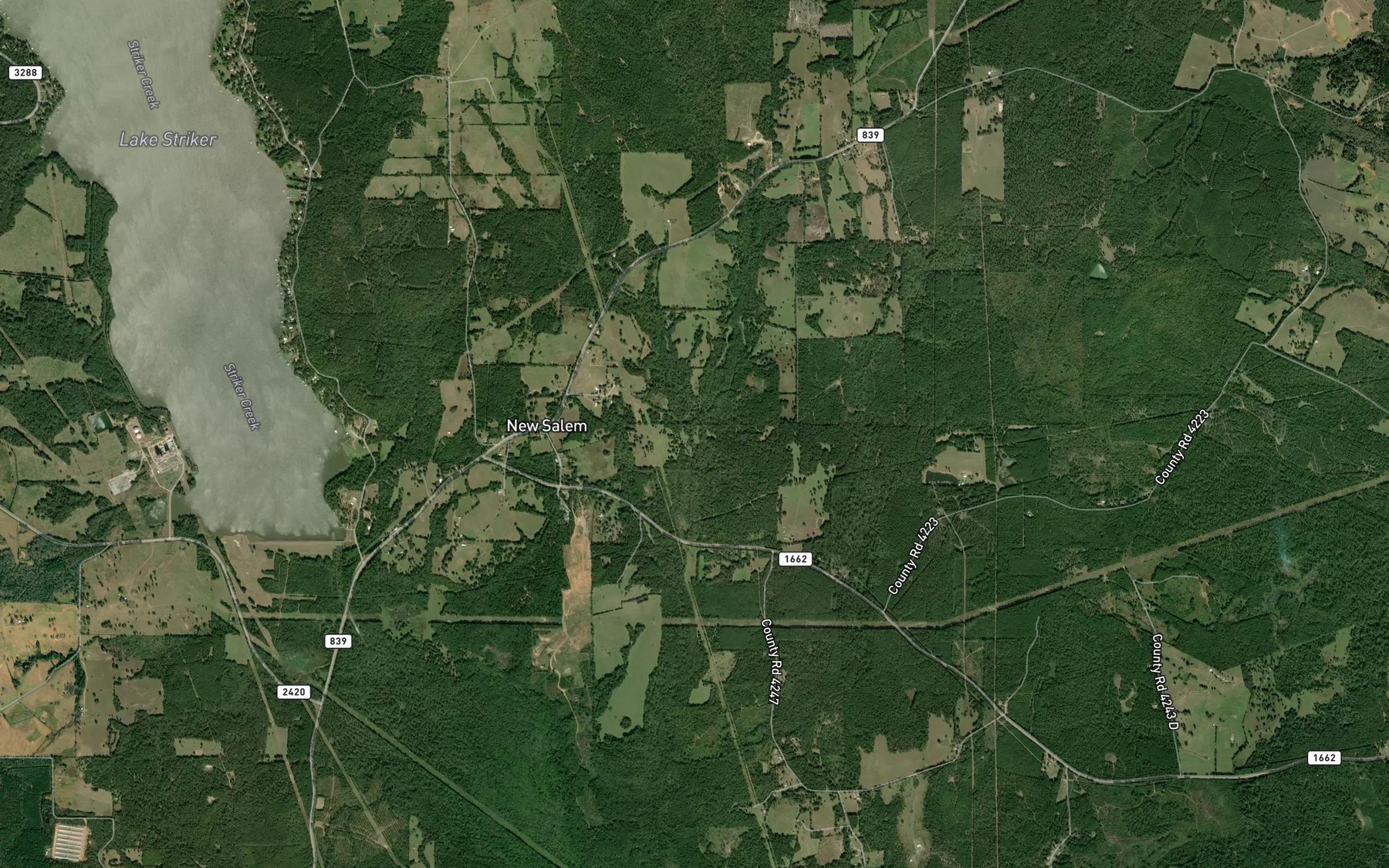 Satellite map of the Sanders Branch