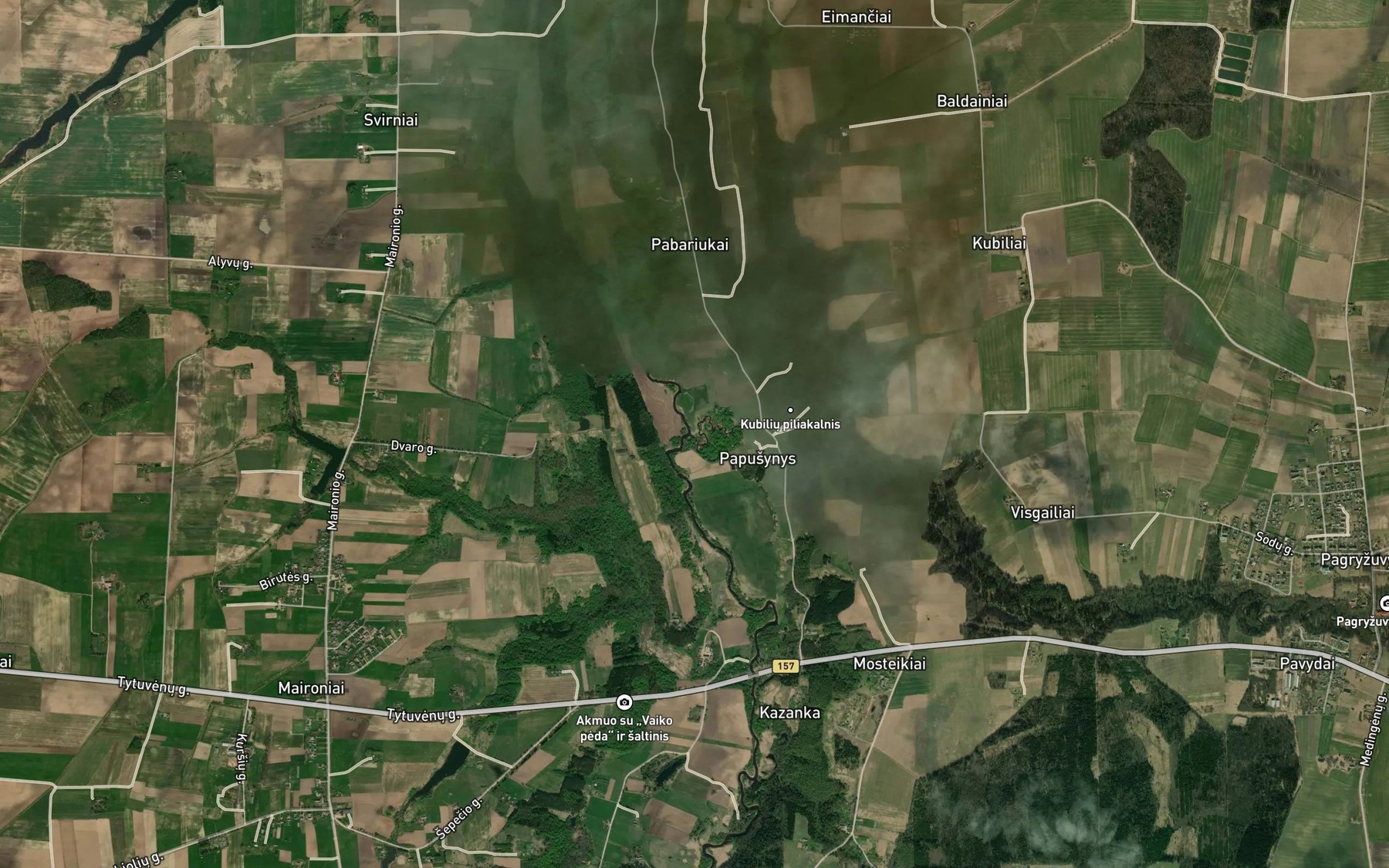 Satellite map of the Gryzuva