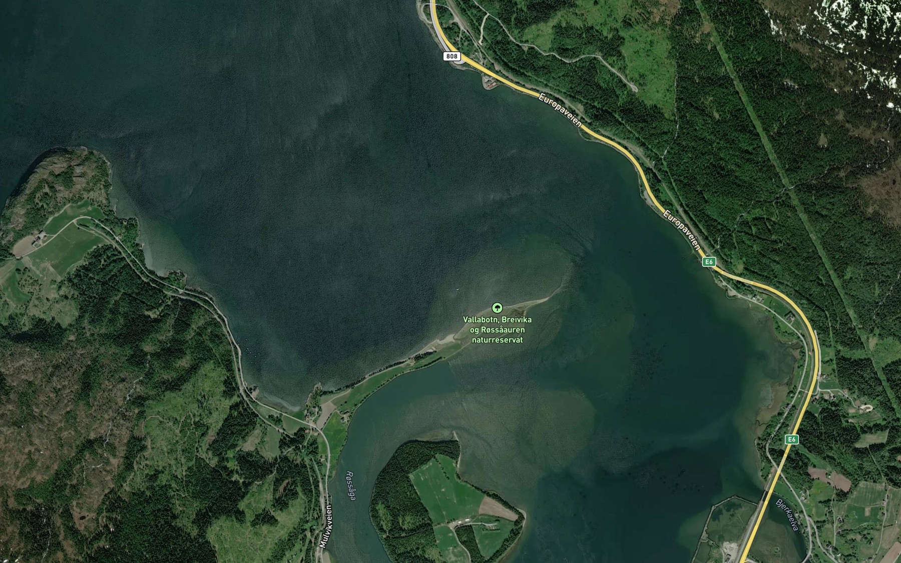 Satellite map of the Rossaga