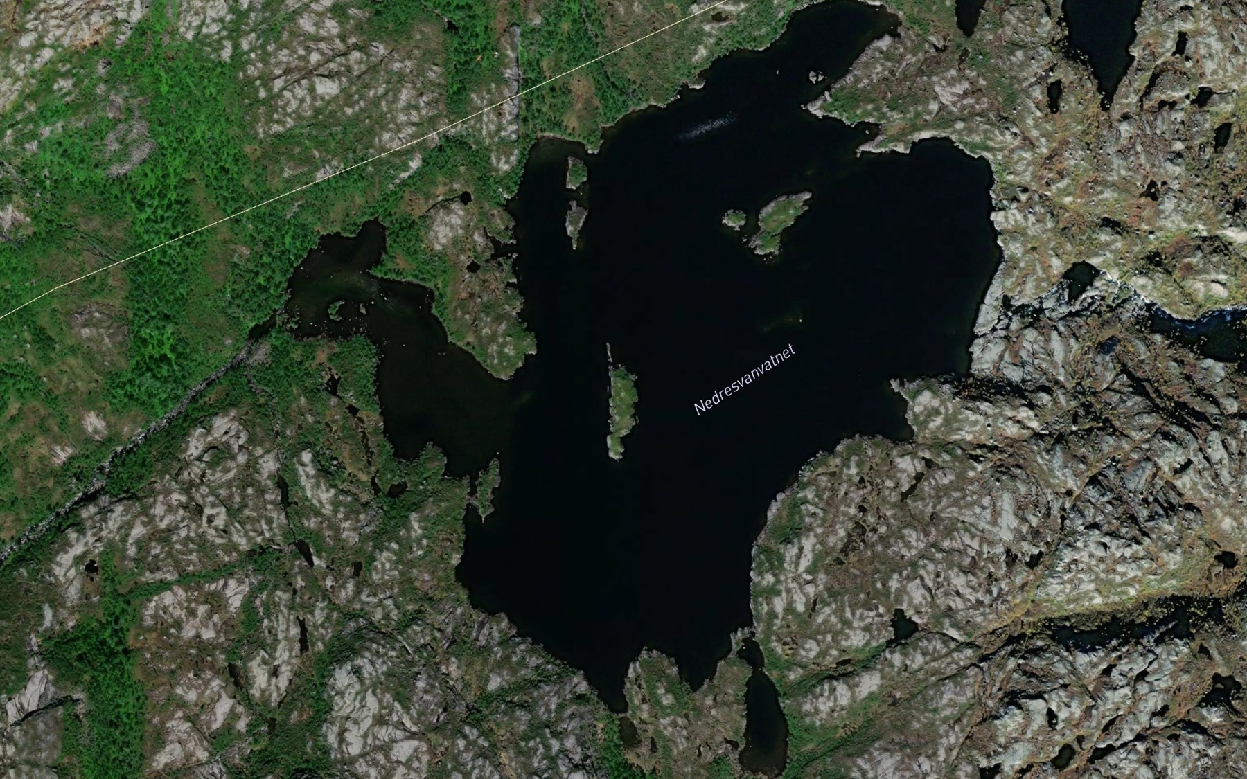 Satellite map of the Nedresvanvatnet