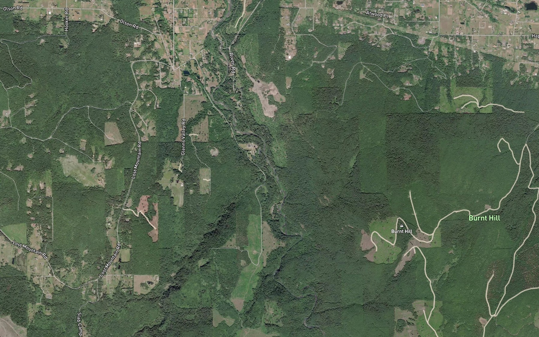 Satellite map of the Canyon Creek