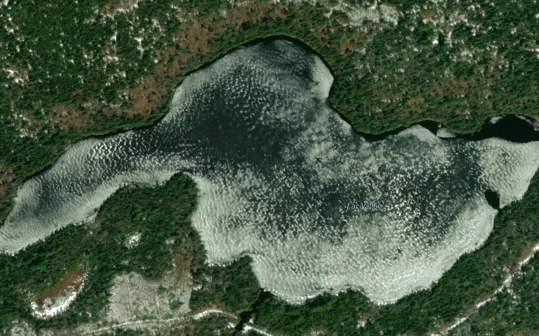 Satellite map of the Lac Vallee