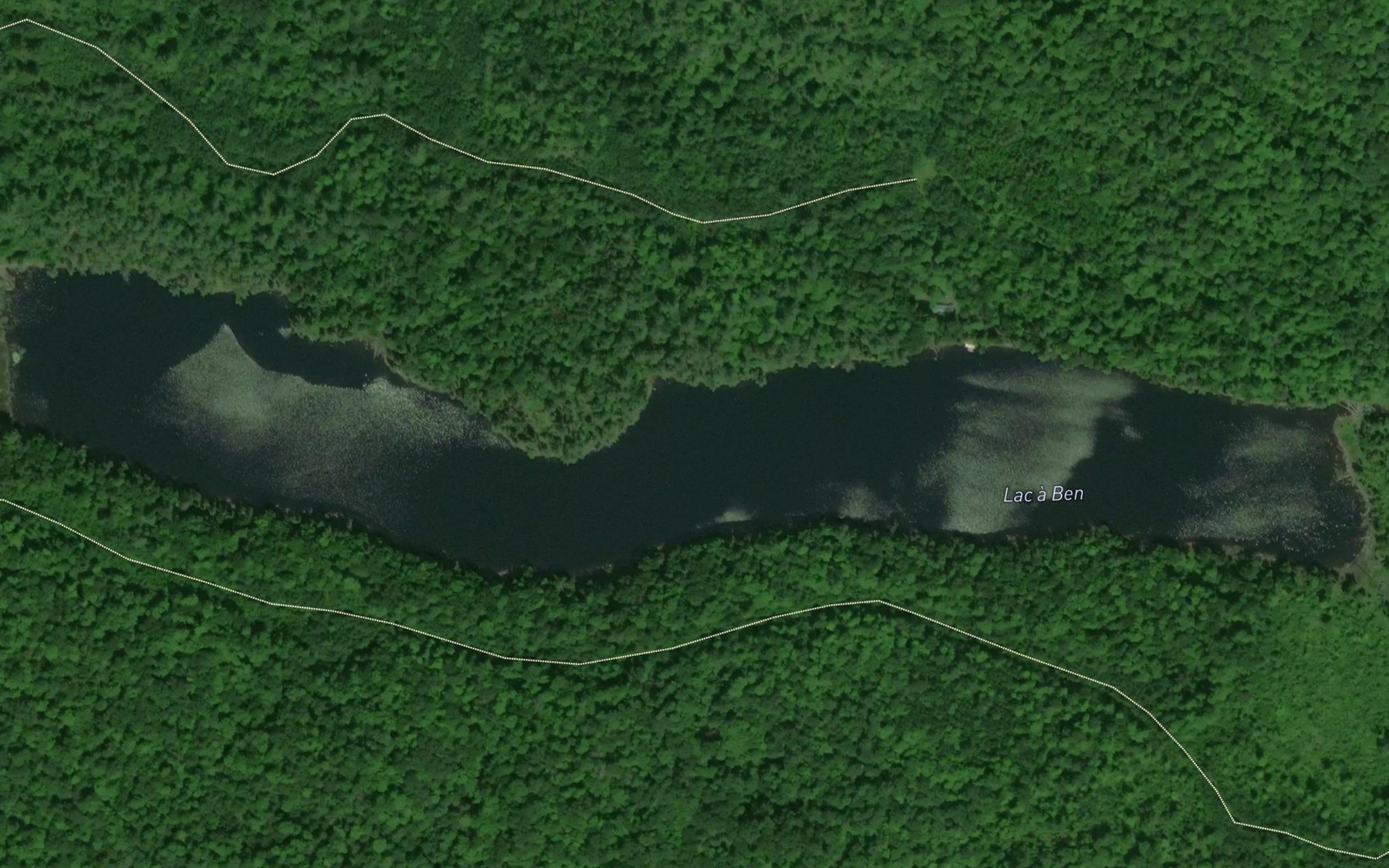 Satellite map of the Lac a Ben