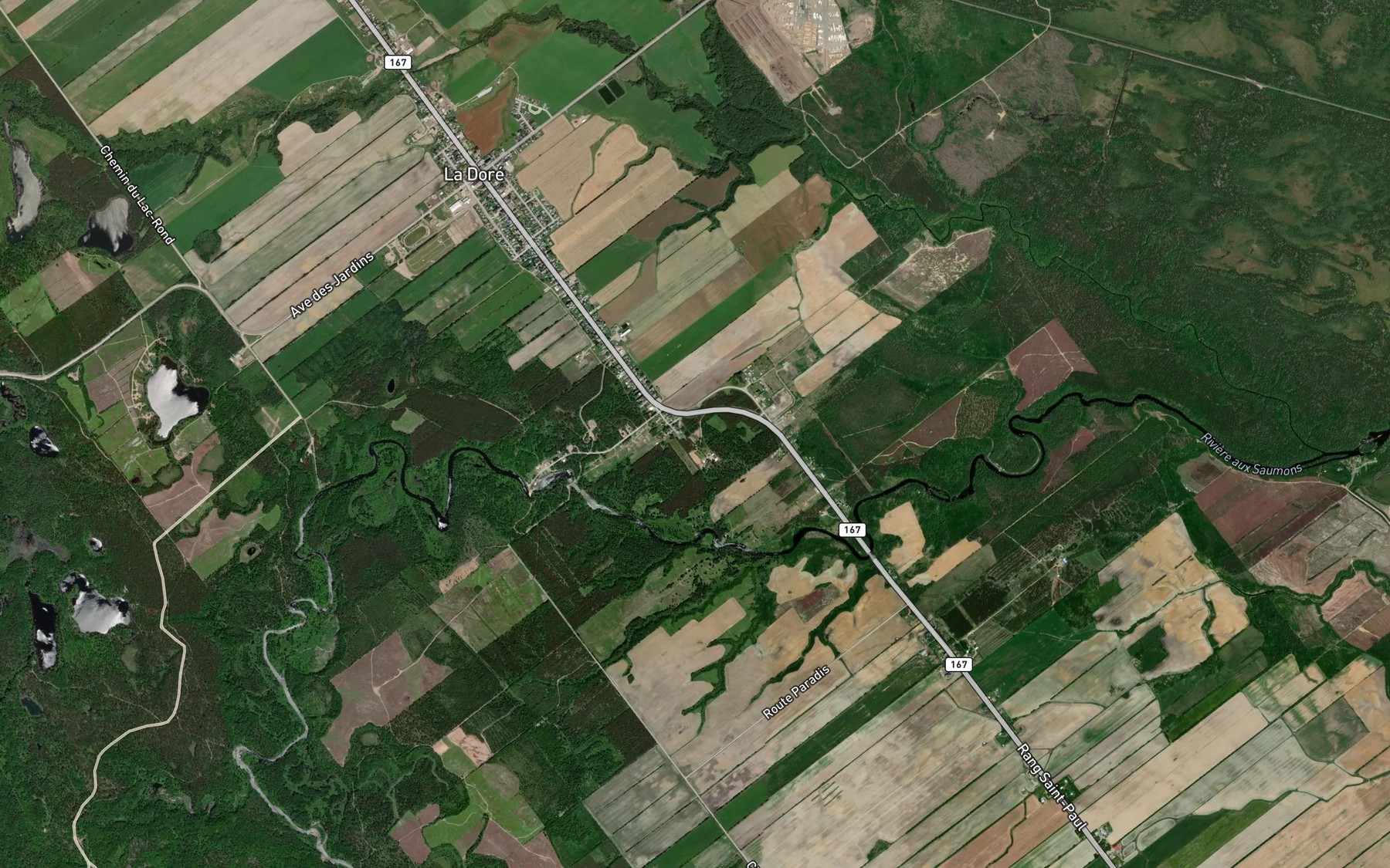 Satellite map of the Cours d'eau Fortin