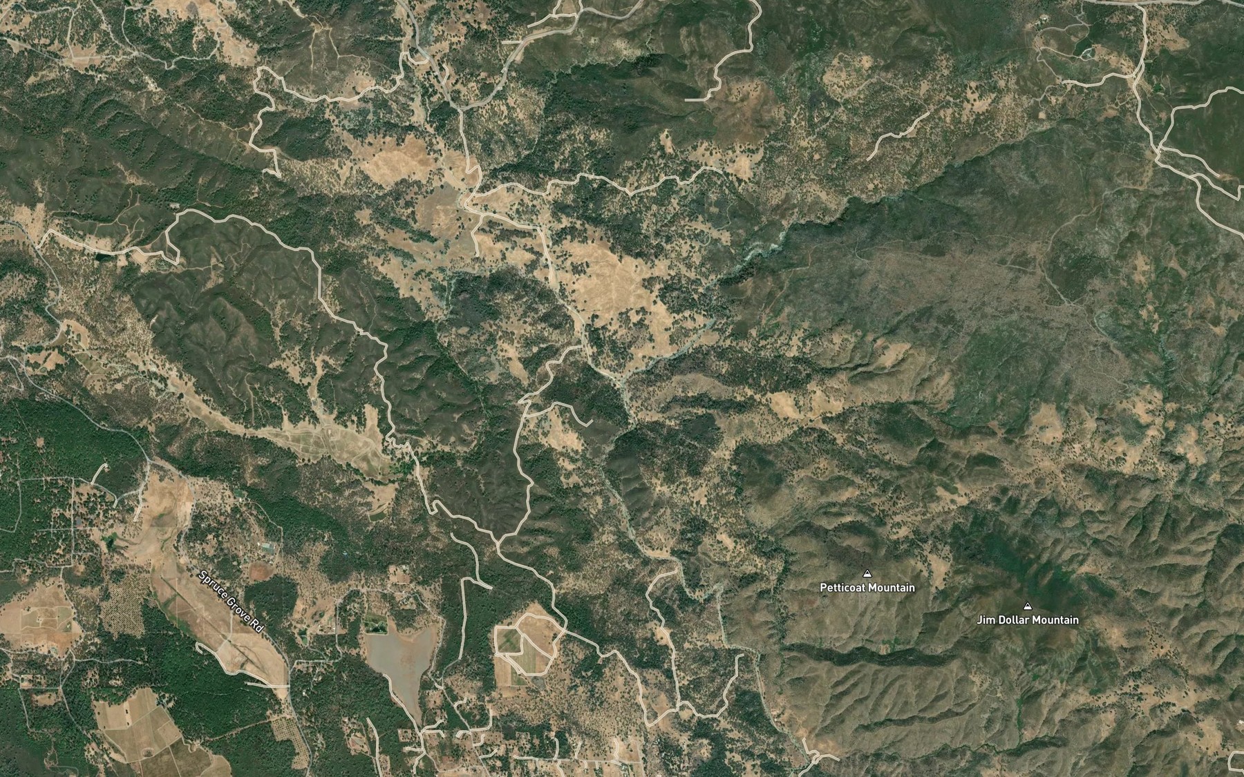 Satellite map of the Palmer Creek