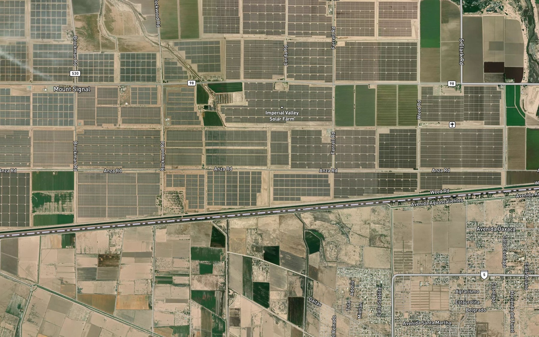 Satellite map of the Greeson Drain