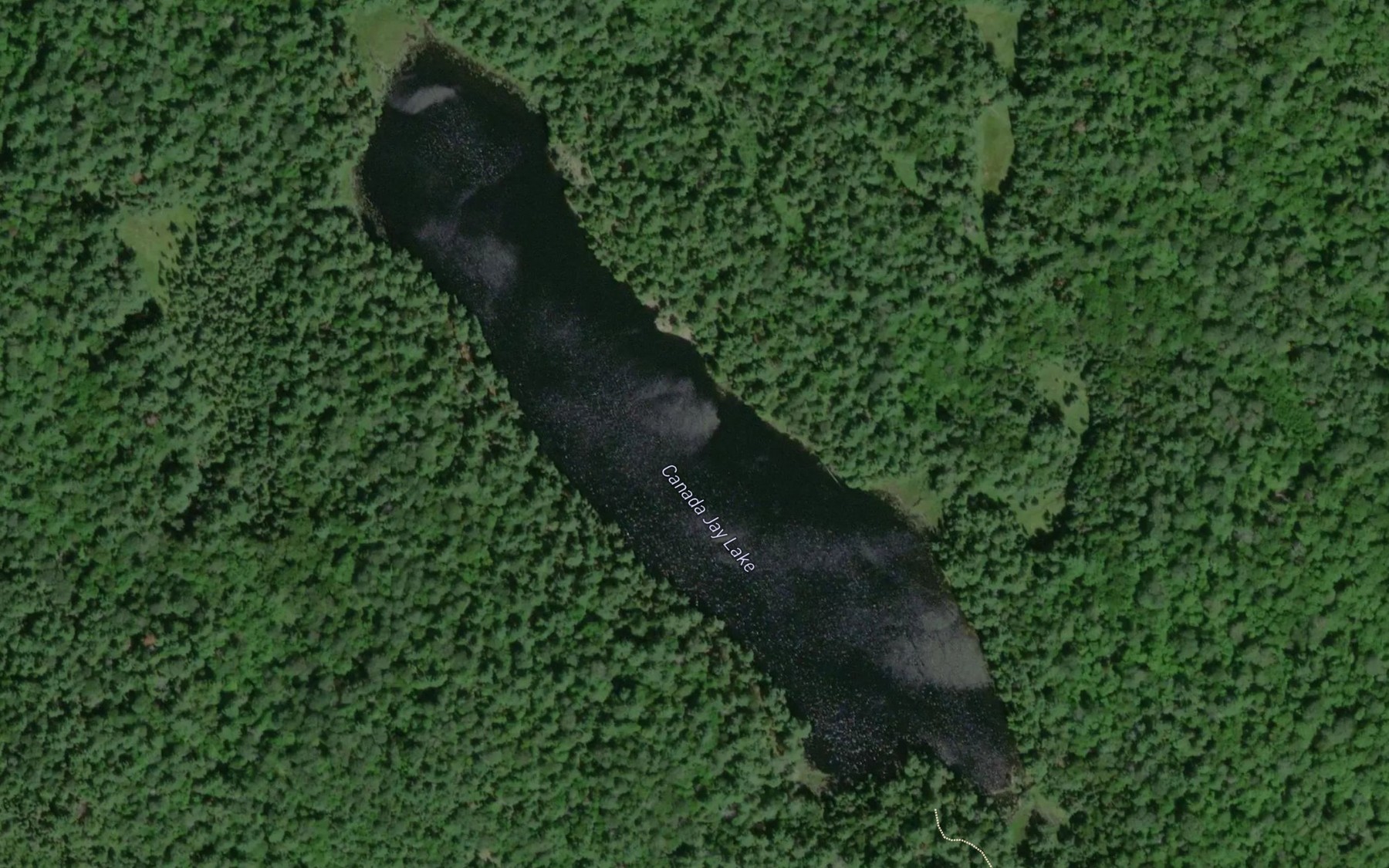 Satellite map of the Canada Jay Lake