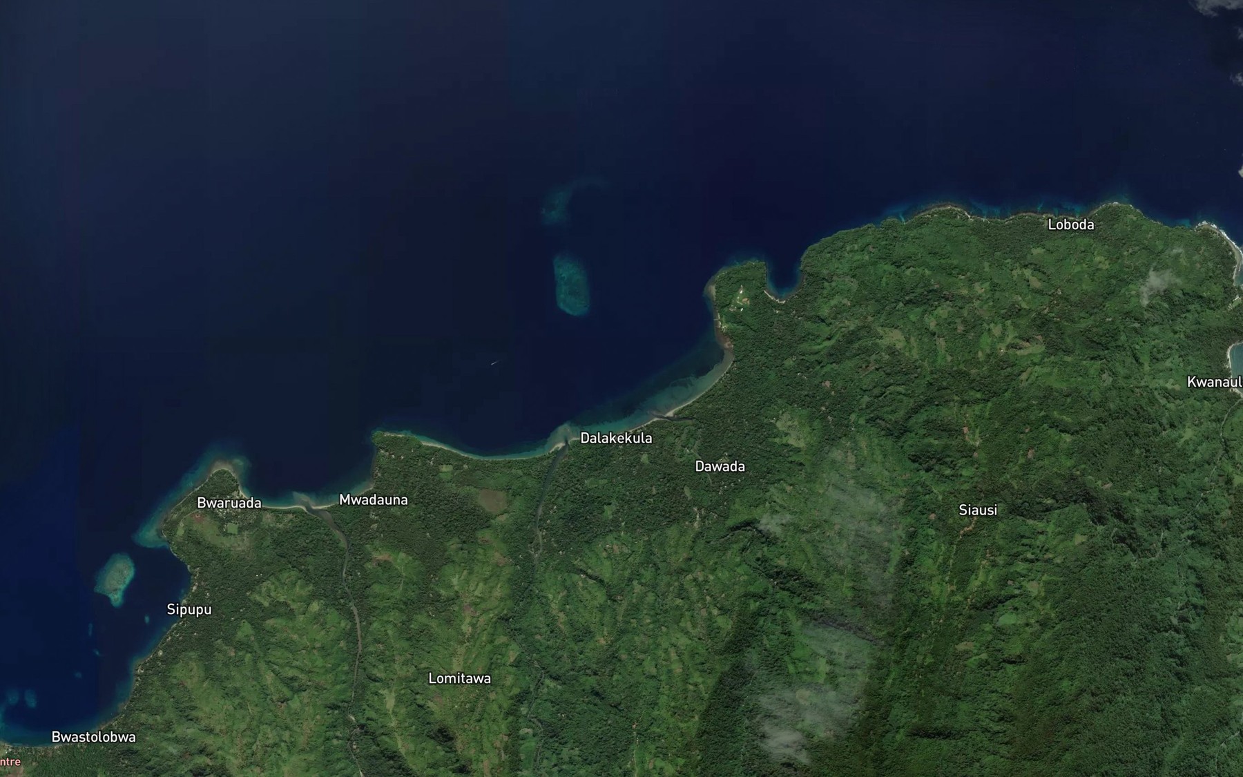 Satellite map of the Dowada Bay