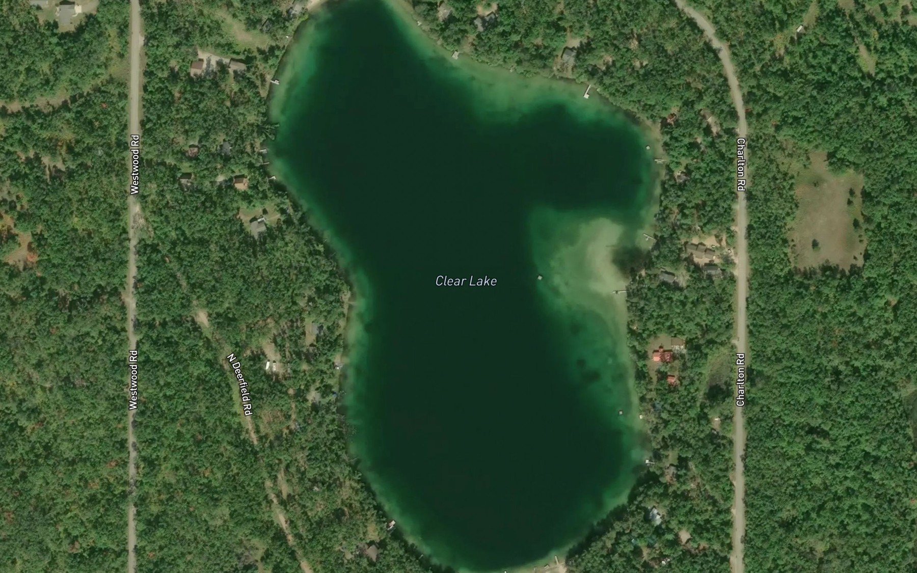 Satellite map of the Clear Lake