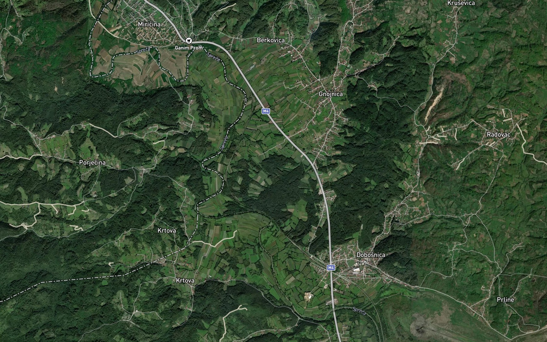 Satellite map of the Kraljica