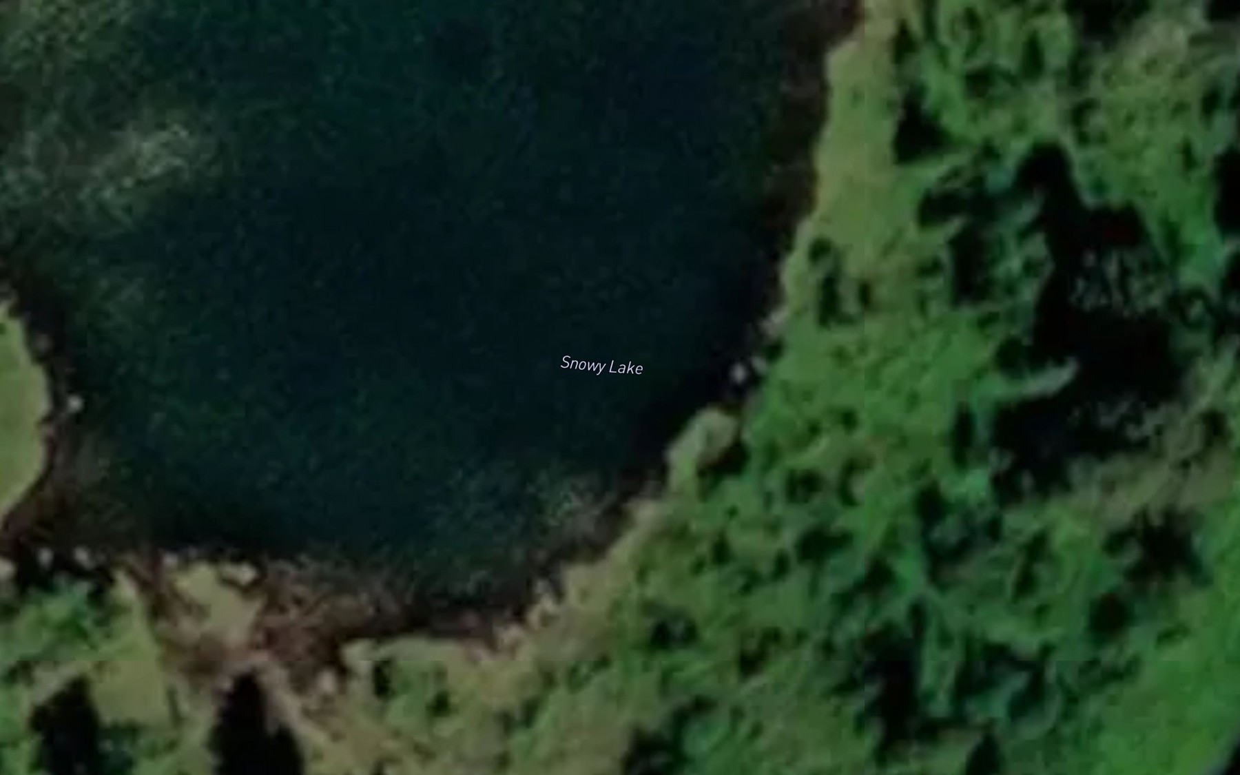 Satellite map of the Snowy Lake
