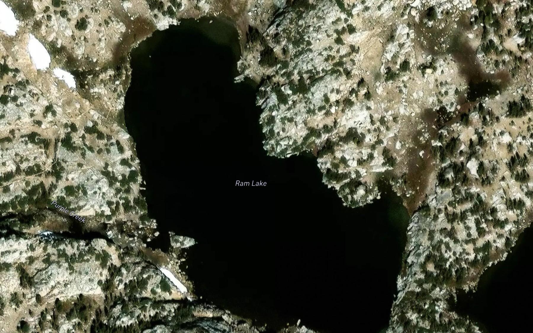 Satellite map of the Ram Lake